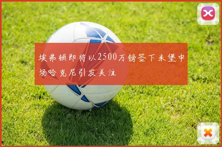 埃弗顿即将以2500万镑签下米堡中场哈克尼引发关注