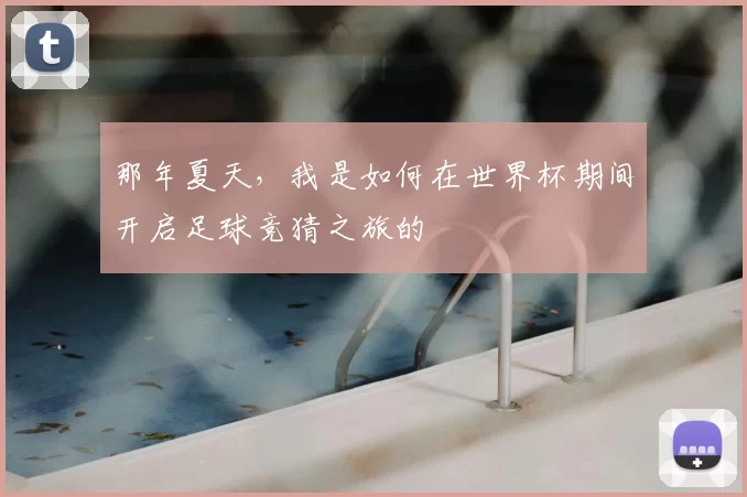 那年夏天，我是如何在世界杯期间开启足球竞猜之旅的
